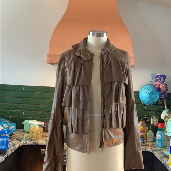 Diane Von Furstenberg Jackets & Blazers - Diane von Furstenburg leather jacket